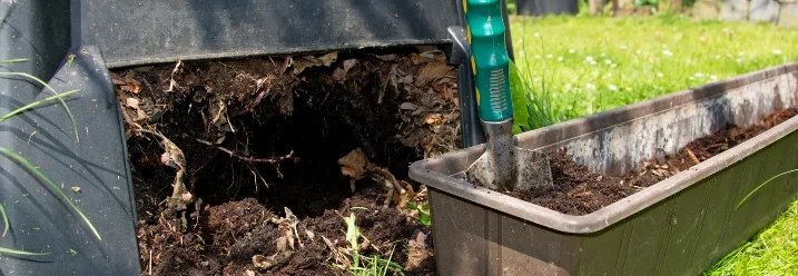 Kompost im Garten